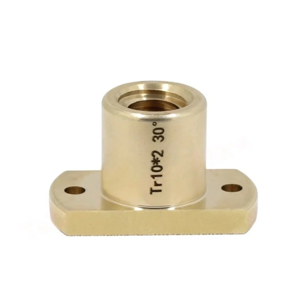 1pc H Nut Flange Brass Nut Trapezoid Screw Support Nut T10-T40 Lead Screw T12 T14 T16 T18 T20 T22 T24 T25 T28 Right/Left Thread