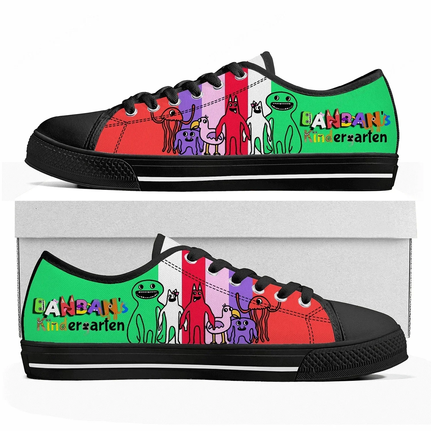 

Garten of Banban Custom Low Top Sneakers Cartoon Game Womens Mens Teenager Shoes Casual Tailor Made Canvas Sneaker
