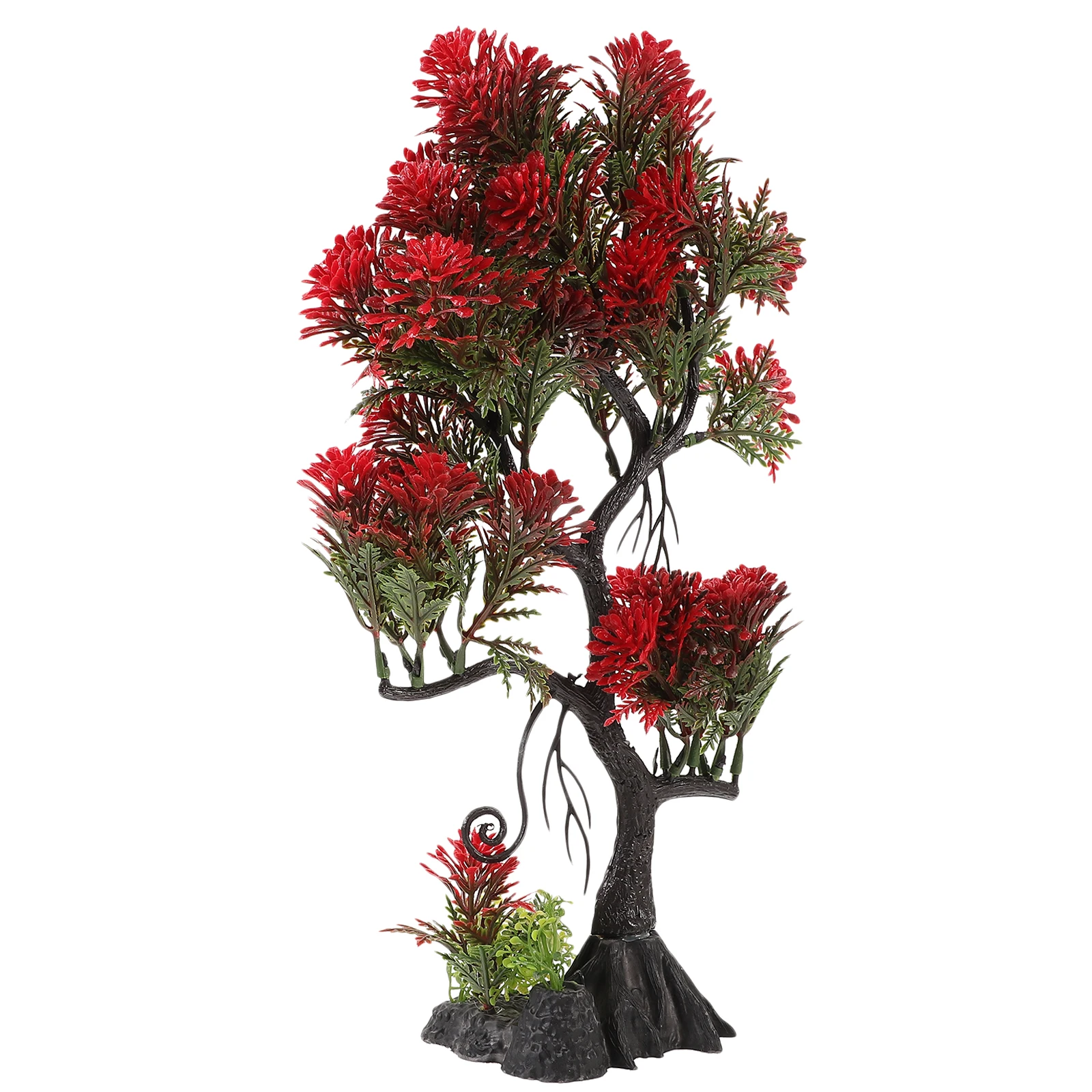

Simulated Big Tree Aquarium Decor Realistic Plastic Fish Tank Tree Artificial Decoration for Home Office Pet Supplies Aquatic