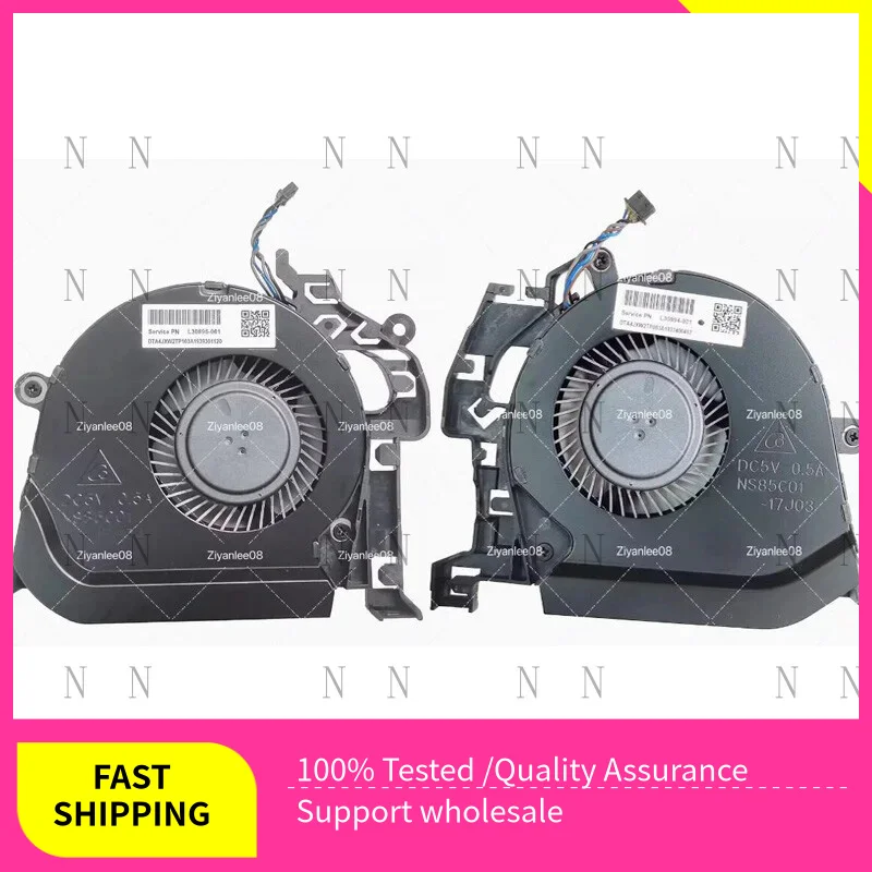 

YJJ FOR HP ZBook Studio 15 G5 G6 L30894-001 L30895-001 CPU GPU Cooling Fan