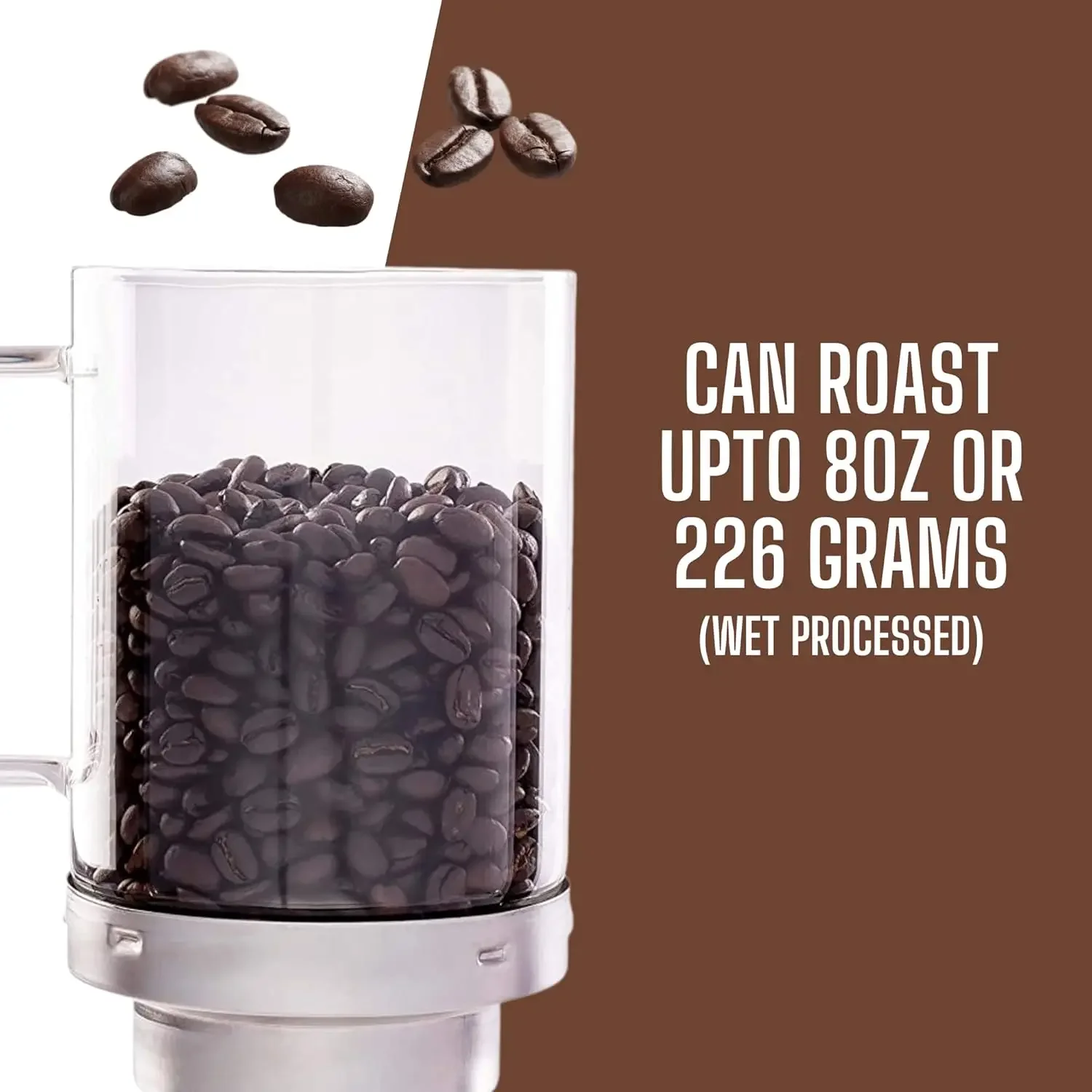 Automatic Coffee Bean Roaster Roast Coffee At Home Variable Heat Settings Convection Fan Control - Digital Status Display
