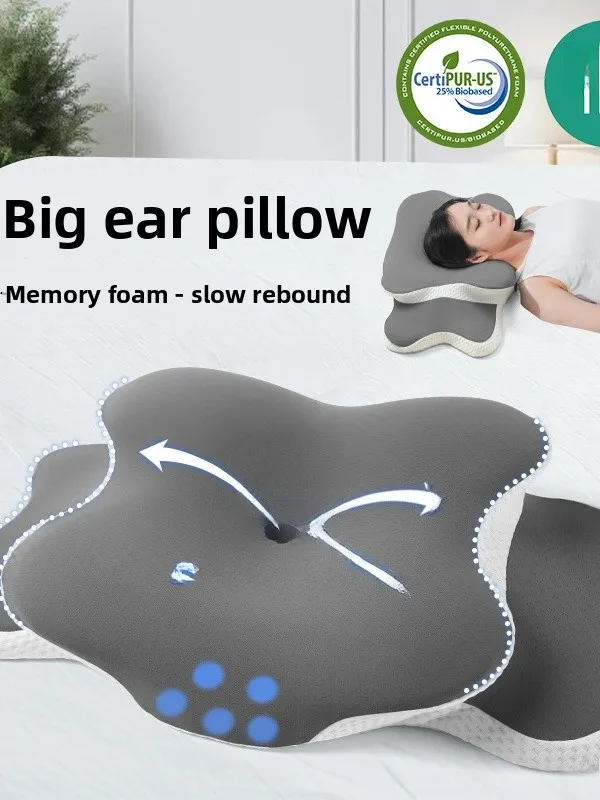 

Deep Sp Memory Foam Pillow Slow Rebound aped Ice Silk Breathable Memory Ne Support Pillow