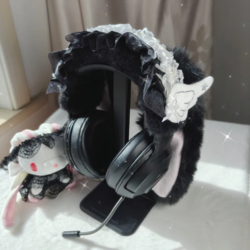 Lop-eared Rabbit & Cat Ear Headband Protector for Sony XM4/XM5/Hurricane 2/3/Prism, Customized Decoration, Headphone Protective view 5