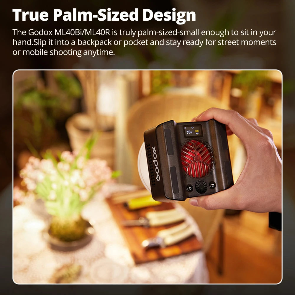 ضوء فيديو LED محمول Godox ML40 - مراجعة Photography Lighting Placement وسعره