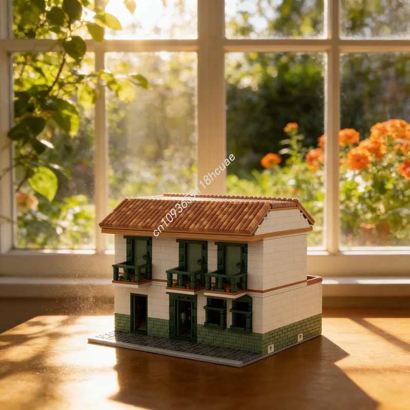 ตัวต่อโมเดลอาคารสไตล์โคลอมเบียโบราณ 2712 ชิ้น ของเล่นตัวต่อสร้างสรรค์ ของขวัญคริสต์มาส