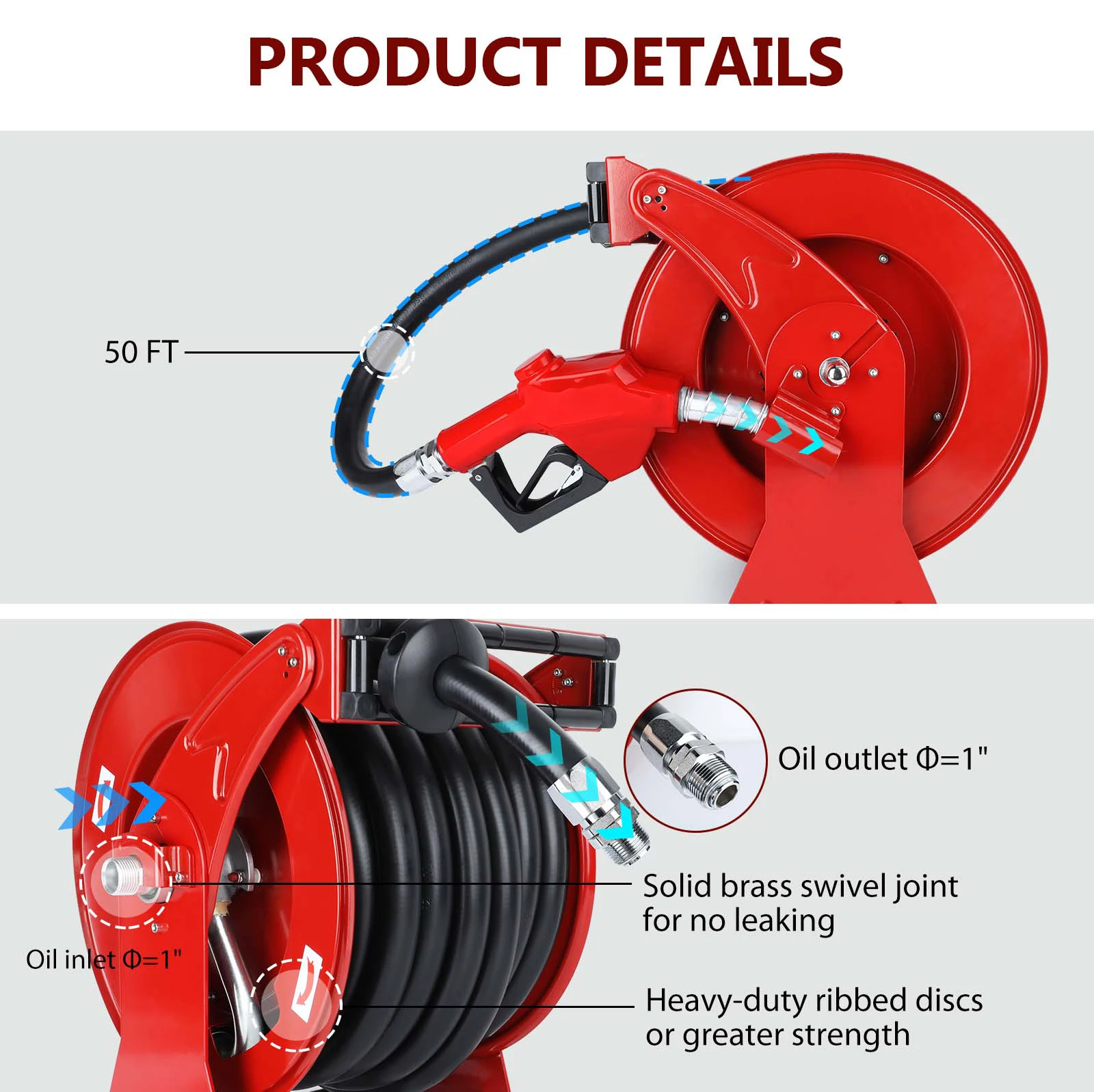 Fuel Hose Reel with Fueling Nozzle 1