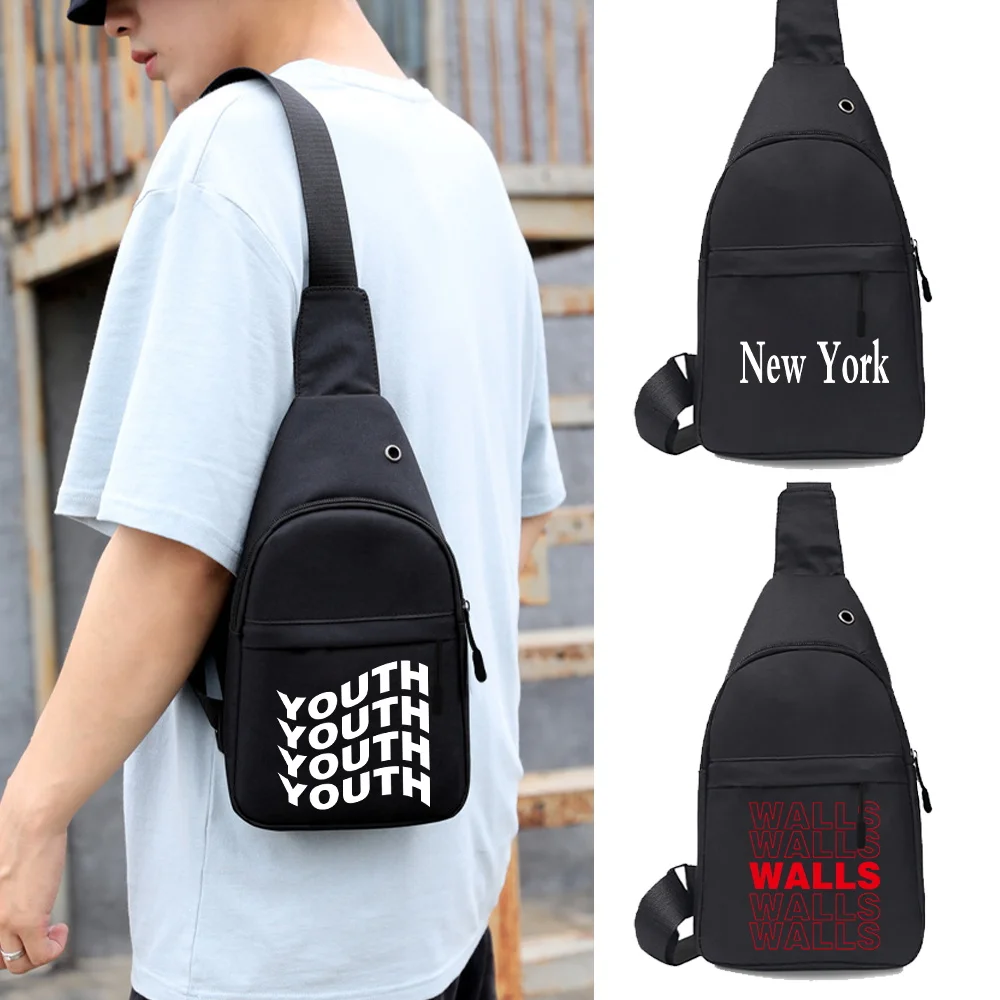 Chest Bag Unisex Crossbody Shoulder Bag Walls Series Print Waist Bag Travel Purse Phone Pouch 2024 Fashion Travel Shoulder Purse