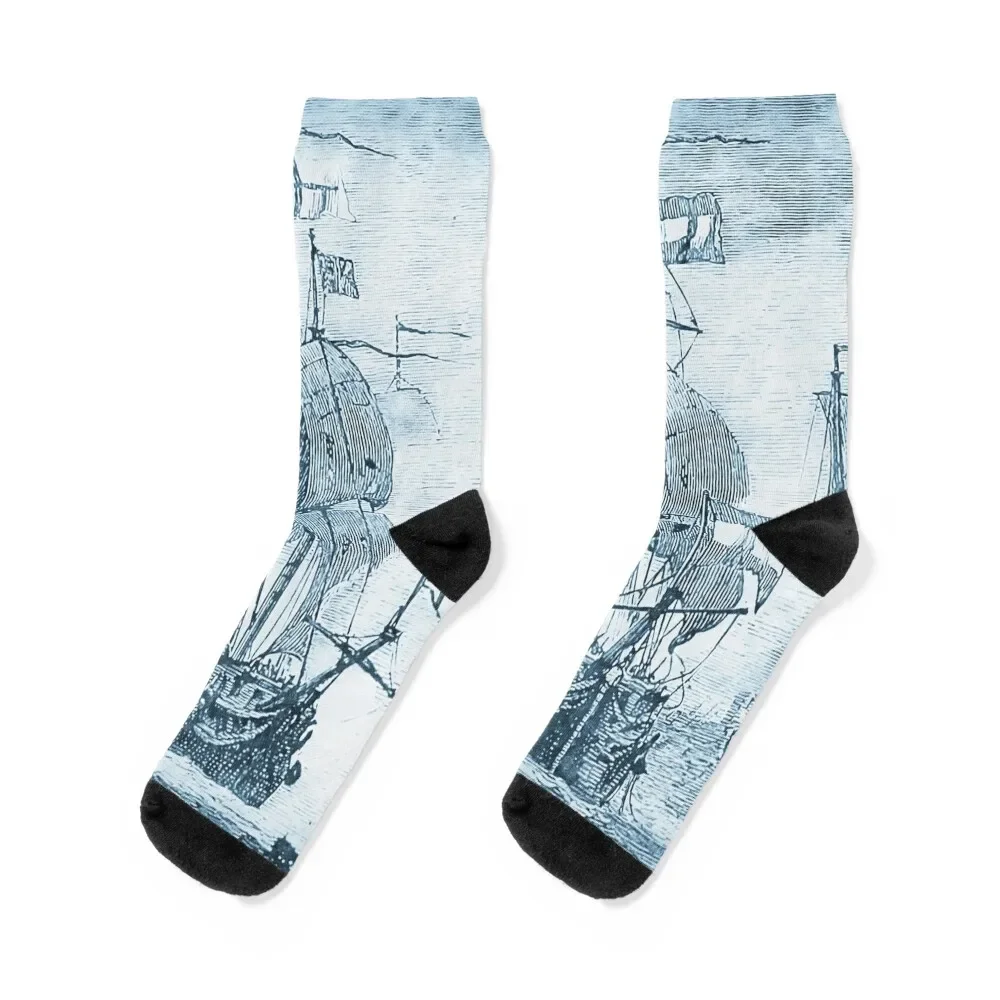 

Black Sails Socks professional running with print football Socks Man Women's