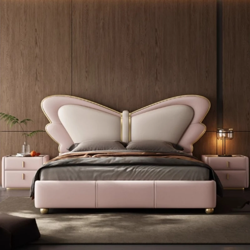 

Headboard Frame Double Bed Decoration Full Queen Decoration Full King Size Double Bed Twin Lit Luxury Modern Wood Furniture