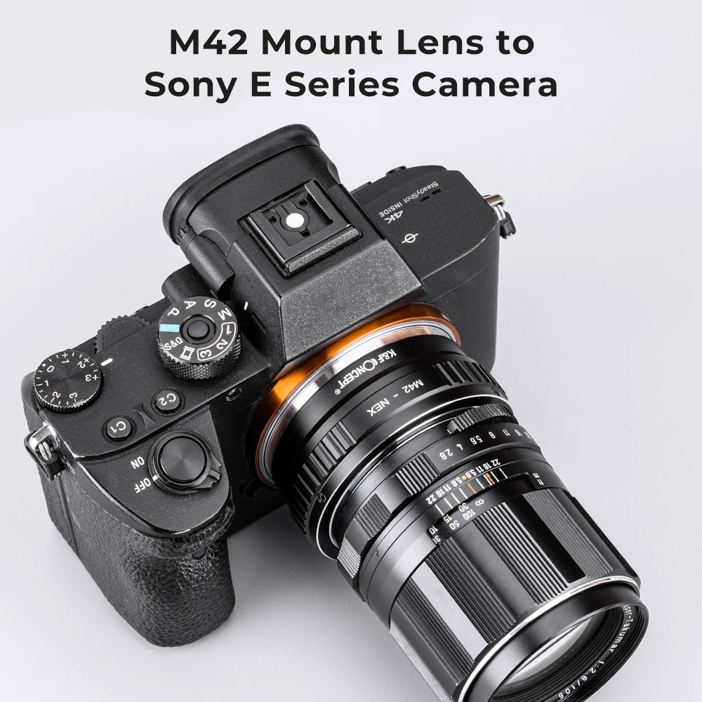 K & F Concept Lens Adapter Voor M42 Lenzen Naar Sony Nex E Camera Mount Sony Alpha NEX-7 A5000 A6000 A6400 A7c A7c2 A1 A9 A7r Ii