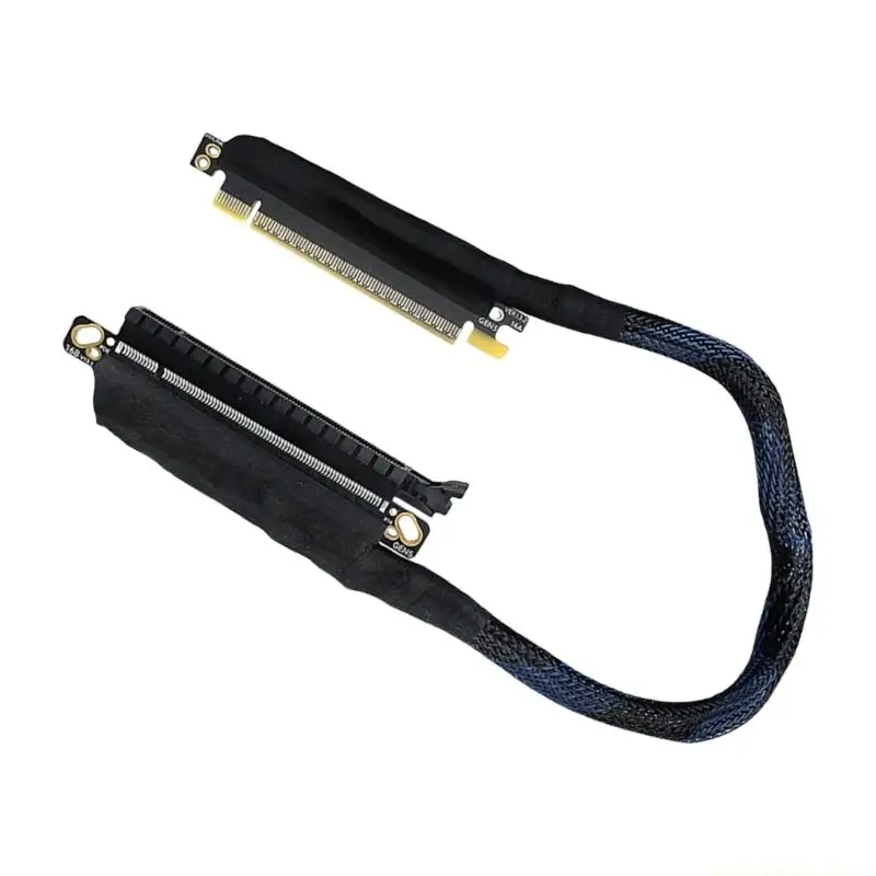 Flexible PCIe 5.0 X16 Adapters Cable Silver Plate Terminals 64GBs Bandwidth