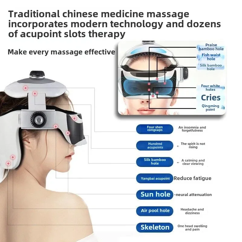 Head Massager Electric Head Physiotherapy Instrument Massage Helmet Hot Compress To Relieve Fatigue and Migraine - Image 3