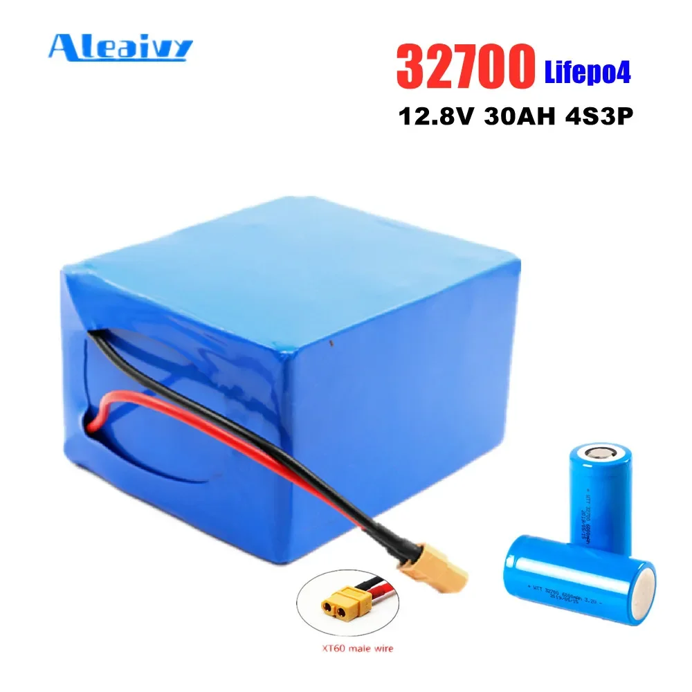 

32700 Lifepo4 Battery Pack 4S3P 12.8V 25AH/30AH with 4S 40A Balanced BMS for Electric Boat and Uninterrupted Power Supply 12V