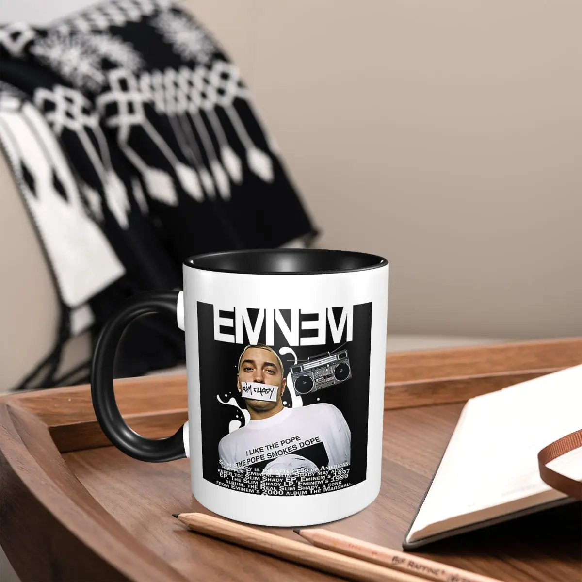 

Eminem Slim Shady Music Rap Mug Funny Ceramic Coffee Cups Tea Mugs Milk Cup Drinkware Gifts for Woman Man