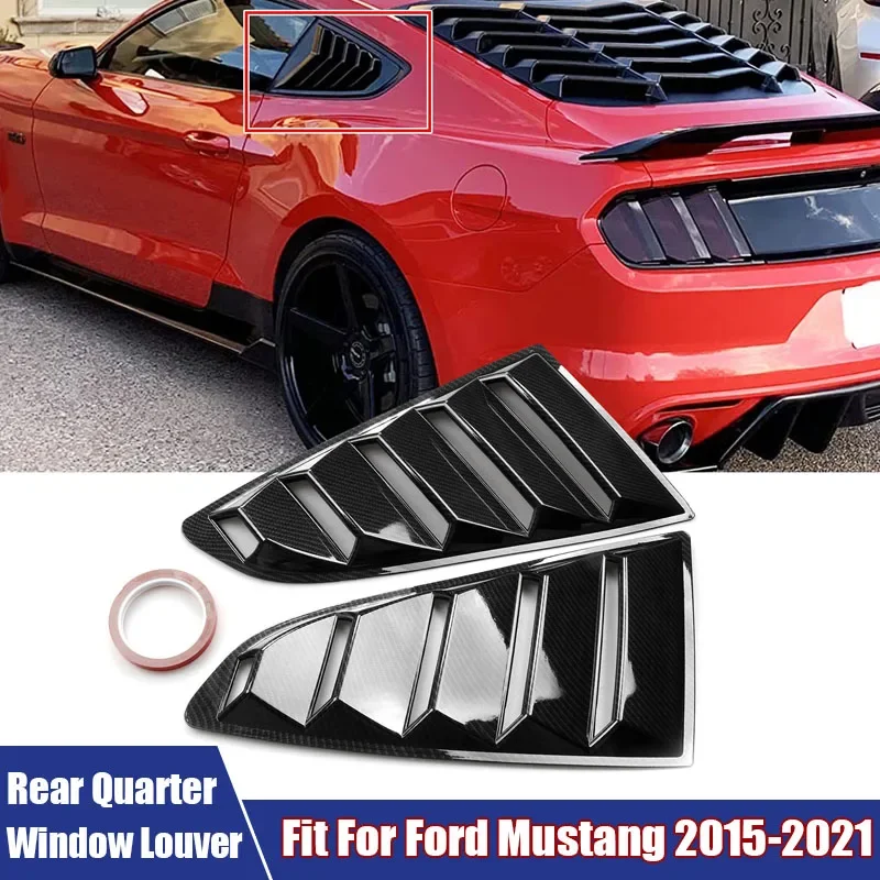 

Rear Quarter Window Louvers Side Air Vent Cover Windshield Fit For Ford Mustang 2015-2021 Car Accessories Modified Window Blinds