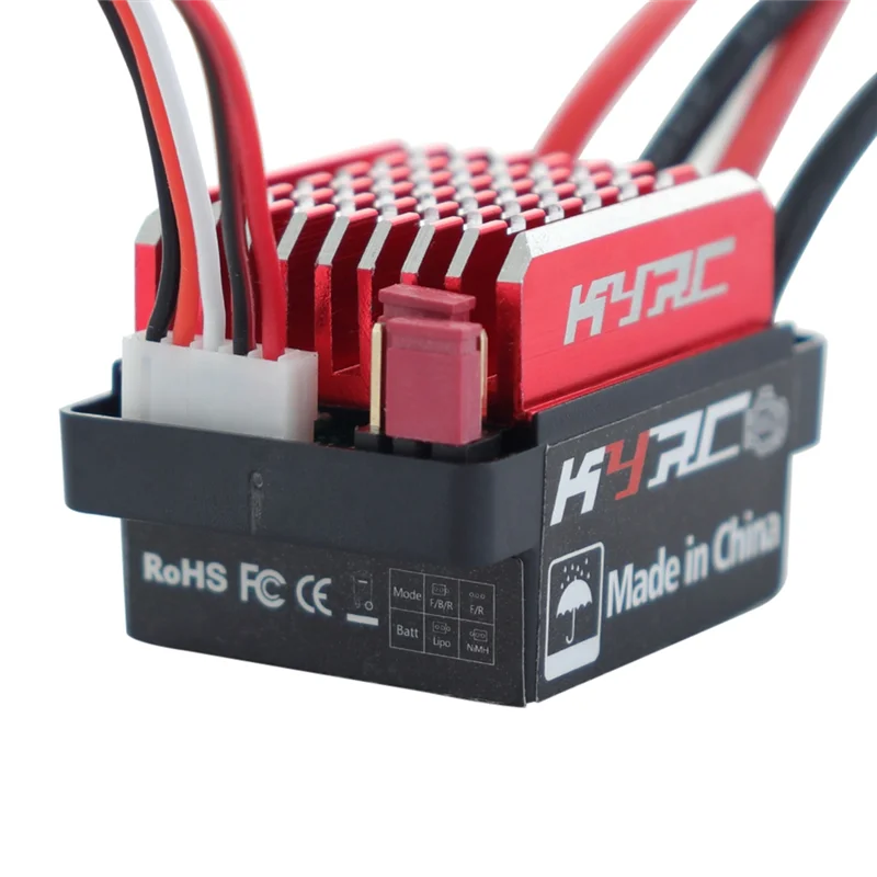 60A Waterproof Brushed ESC Speed Controller Forward Reverse Brake for 1/10 RC Crawler Tamiya Traxxas TRX4 Axial Scx10