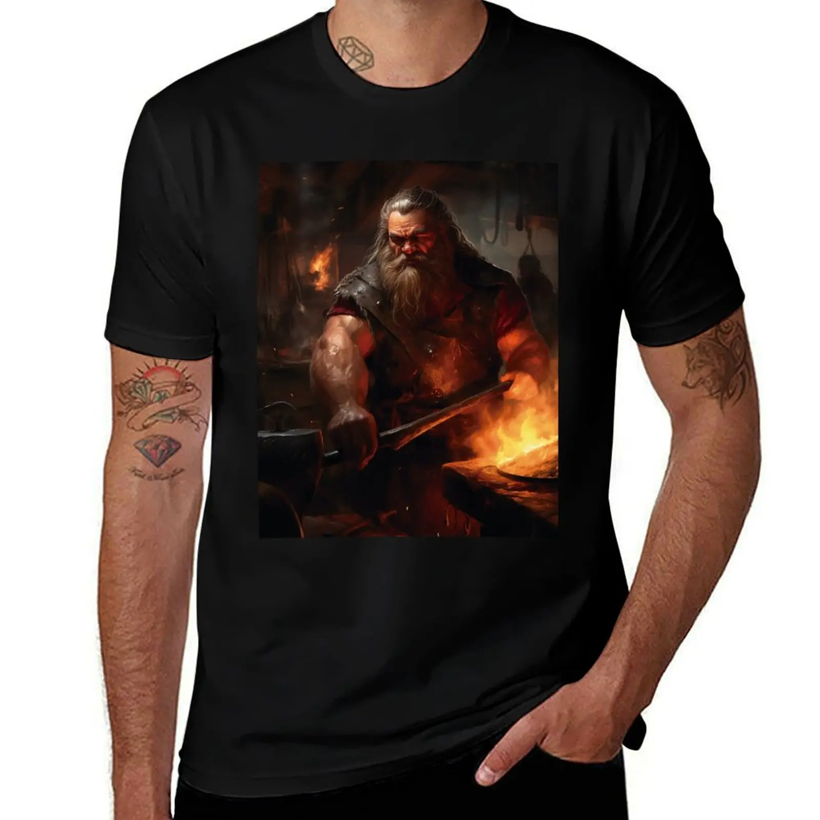Dwarf Blacksmith T-Shirt Fashion Letter Print T-Shirt