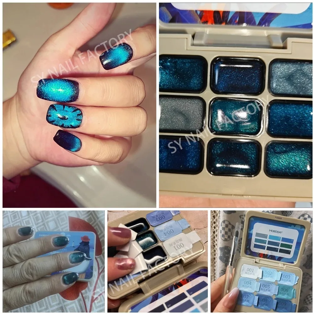 9 Colors1pc  Patting Glue Smudge Canned High Saturation Popular Semi-Solid Nail Polish Glue Nail Salon Special image 2