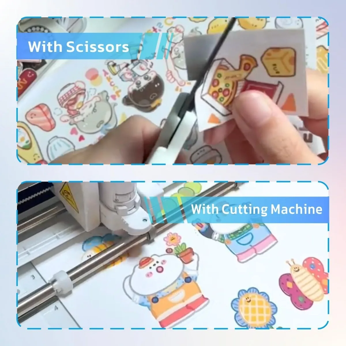 A4 White Glossy/Matte Sticker Paper Printable Color Labels for Laser/Inkjet Printer, DIY Craft Gift Packaging Office Home Decor