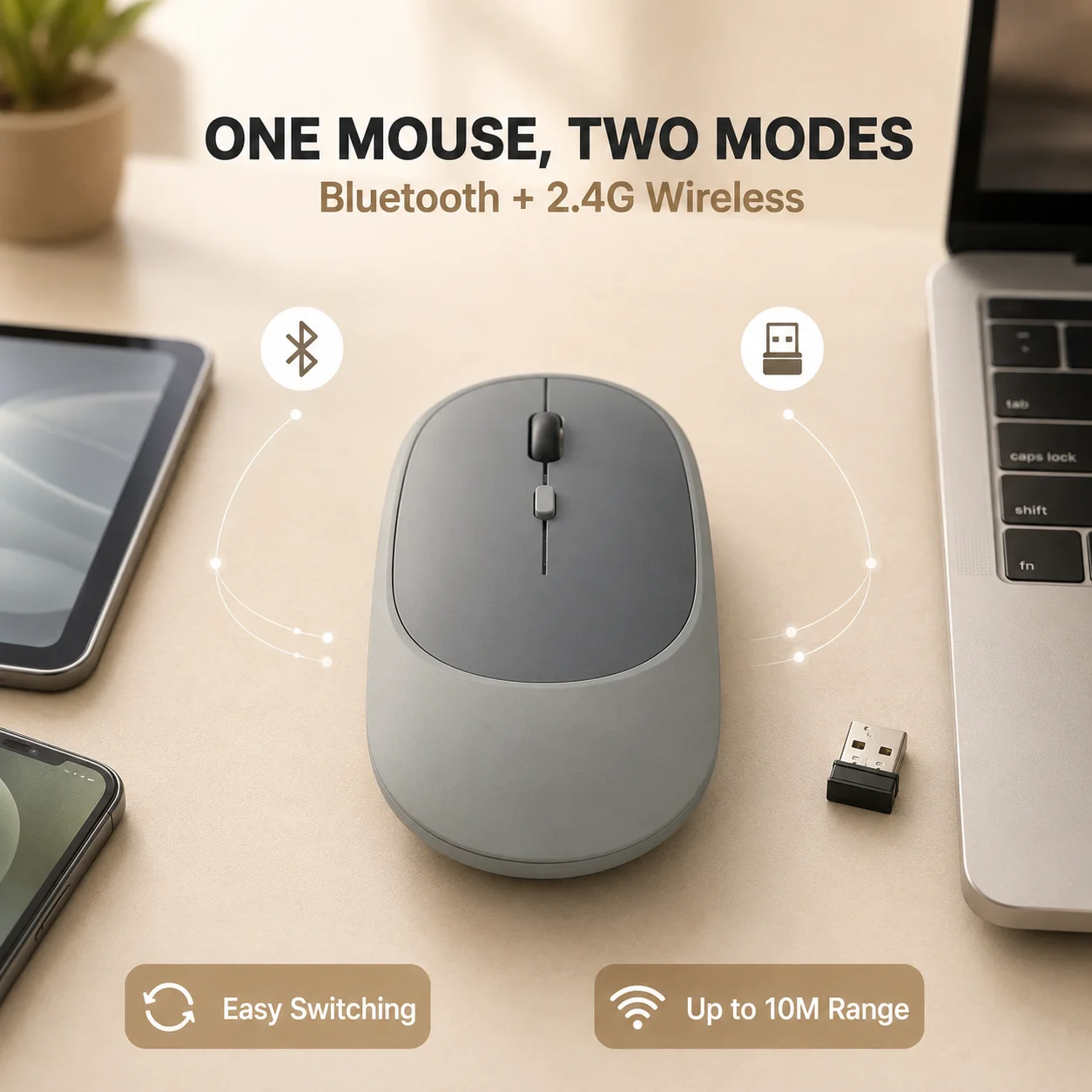 Rechargeable Wireless Mouse Gamer 2.4G USB Bluetooth-compatible Mouses For Laptop Pad Tablet Macbook Ergonomic Gaming Mouse