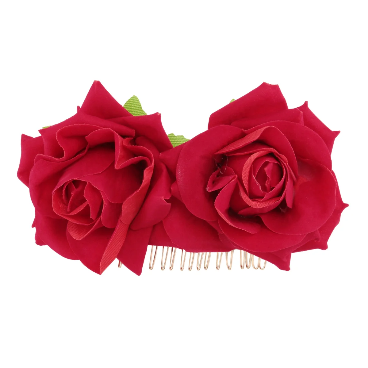 N87R Rose Flower Hair Clip Slide Flamenco Dancer Pin Flower Brooch Lady Hair Styling Clip Hair Accessories