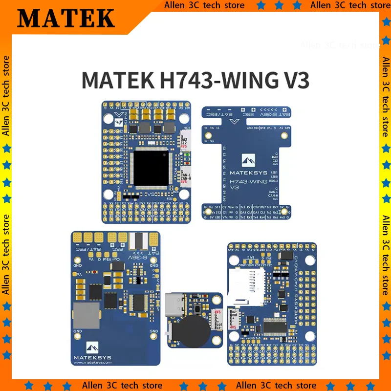 Matek H743 WING V3 Flight Controller 2-8S Dual Gyro Support Dual Camera For Fixed Wing RC Drone Accessories 480MHz