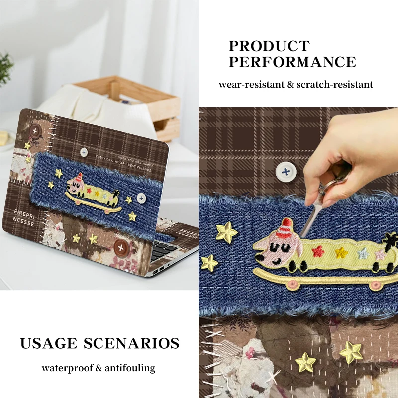 DIY Anime Cover Laptop Skins Sticker 2pcs 13.3