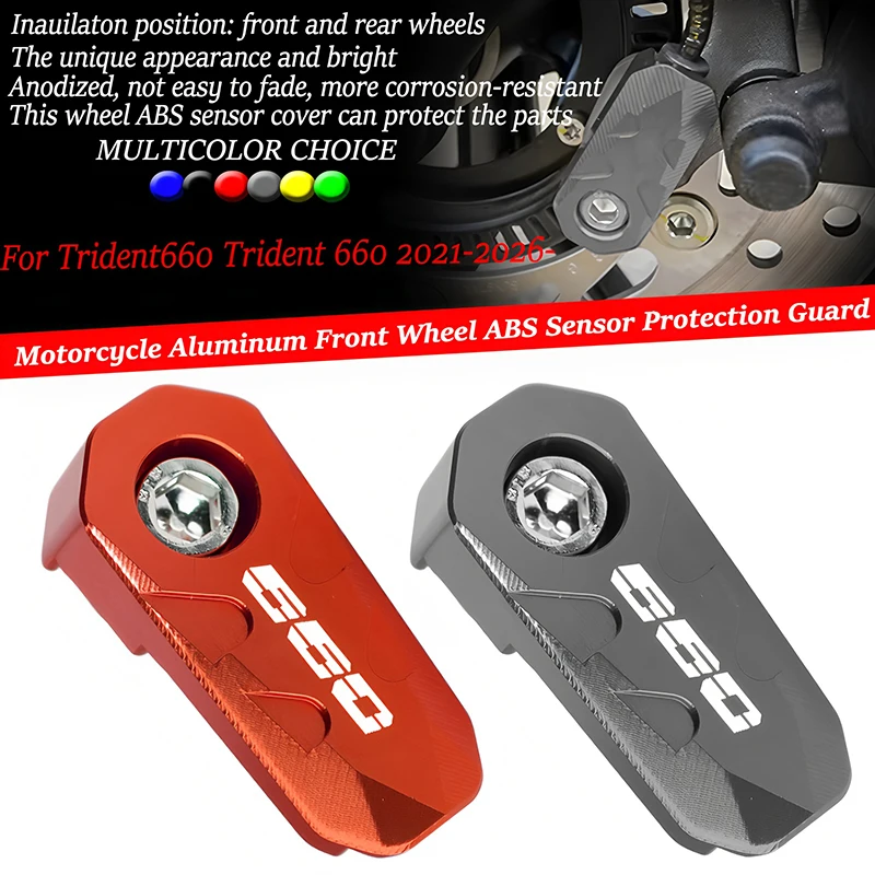 

For Trident660 Trident 660 2021-2026 2025 Motorcycle Accessories Aluminum Front Rear Wheel ABS Sensor Protection Guard