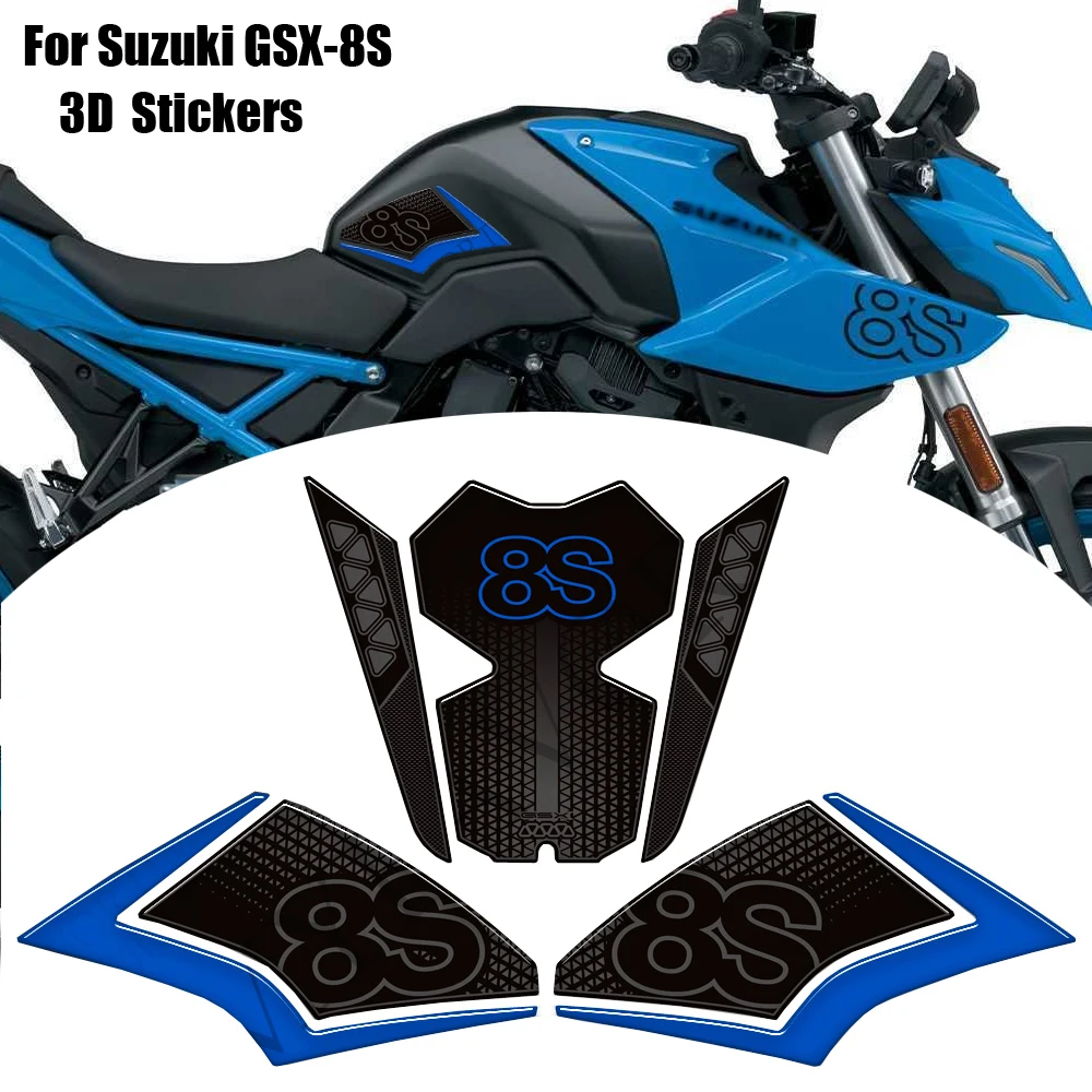 Motorcycle Tank Knee Pad Grips Stickers Decals Protection Gas Fuel Oil Kit For Suzuki GSX-8S GSX8S GSX 8S 800 2023 2024