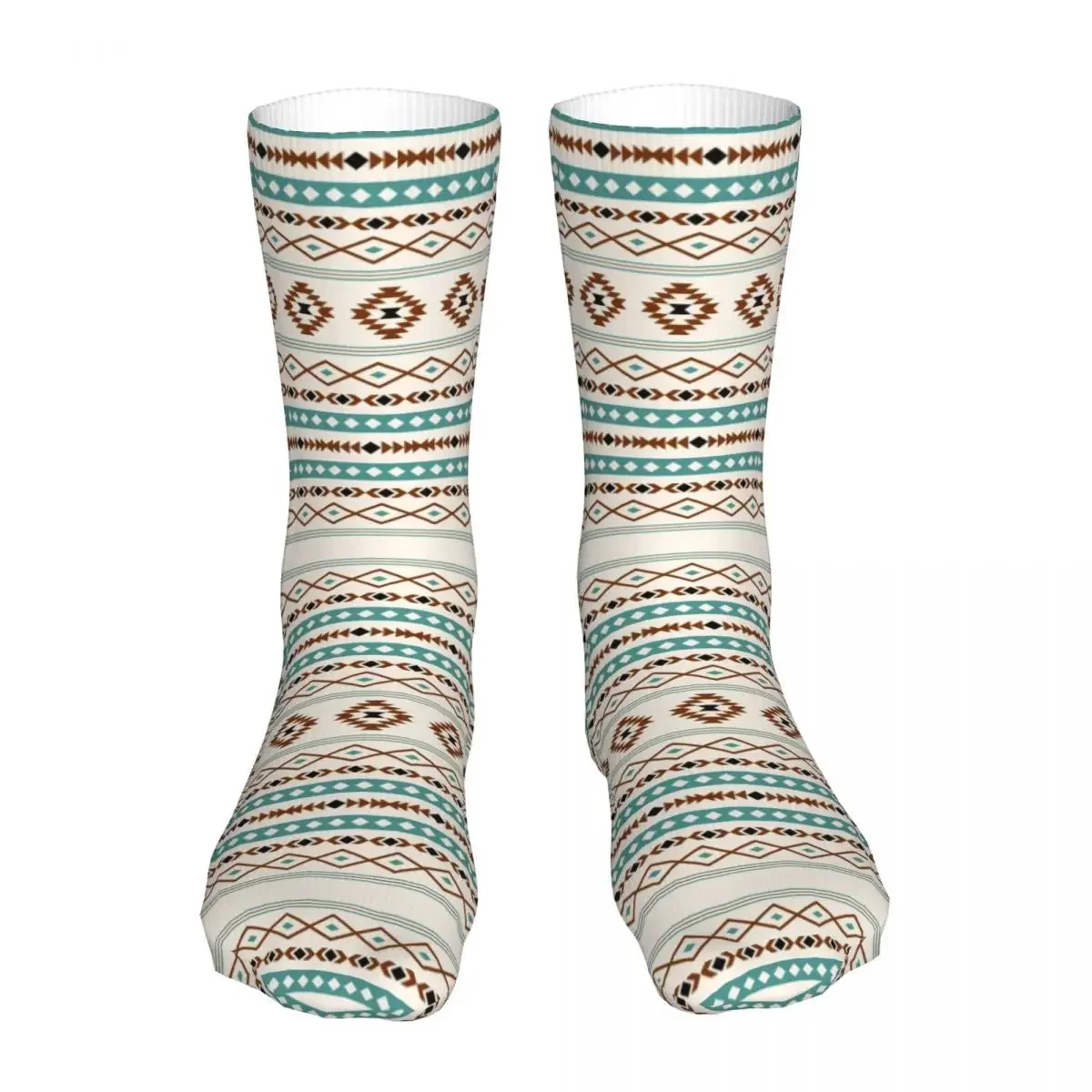 New Socks Male Mens Women Bohemian Boho  Aztec Teal Terracotta Black Cream Mixed High Quality  Summer Autumn Winter