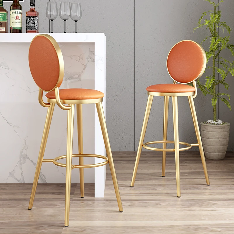 

Step High Gamer Bar Stools for Kitchen Luxury Designer Banks Dining Chairs Accent Reception Desks Taburete Alto Bar Furniture AA