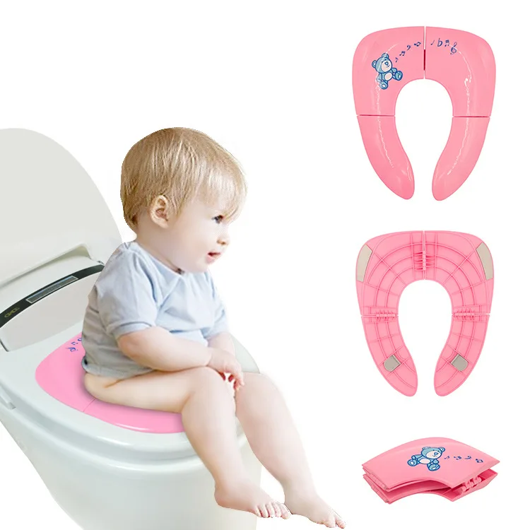 

Kids Baby Toddler Travel Folding Padded Potty Seat Cushion Toilet Training Children's Toilet Seat Collapsible Toilet Seat Ring