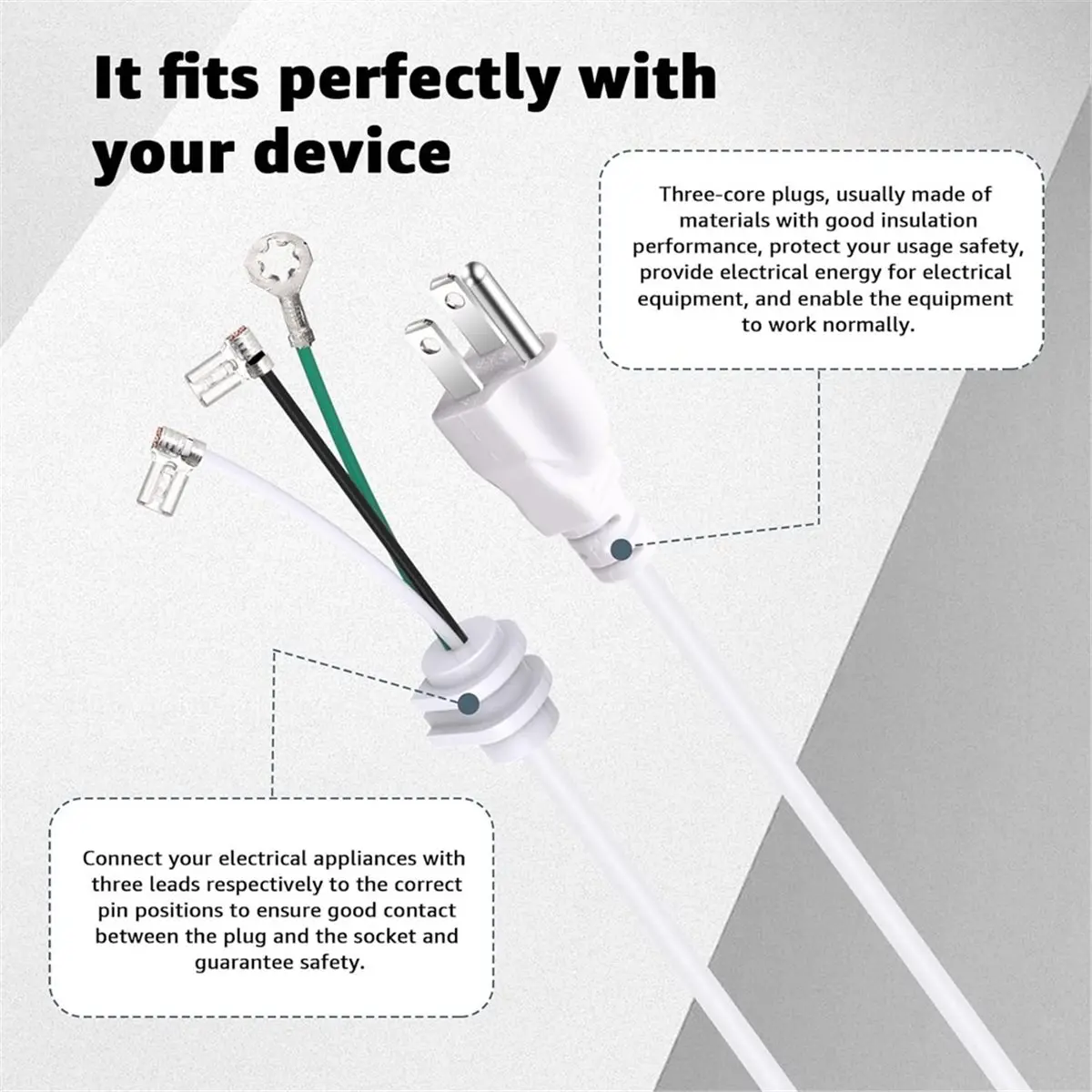 US PLUG.Mixer Power Cord 9701025 for Stand Mixer Replacement Cord,Power Cord for Mixer Models