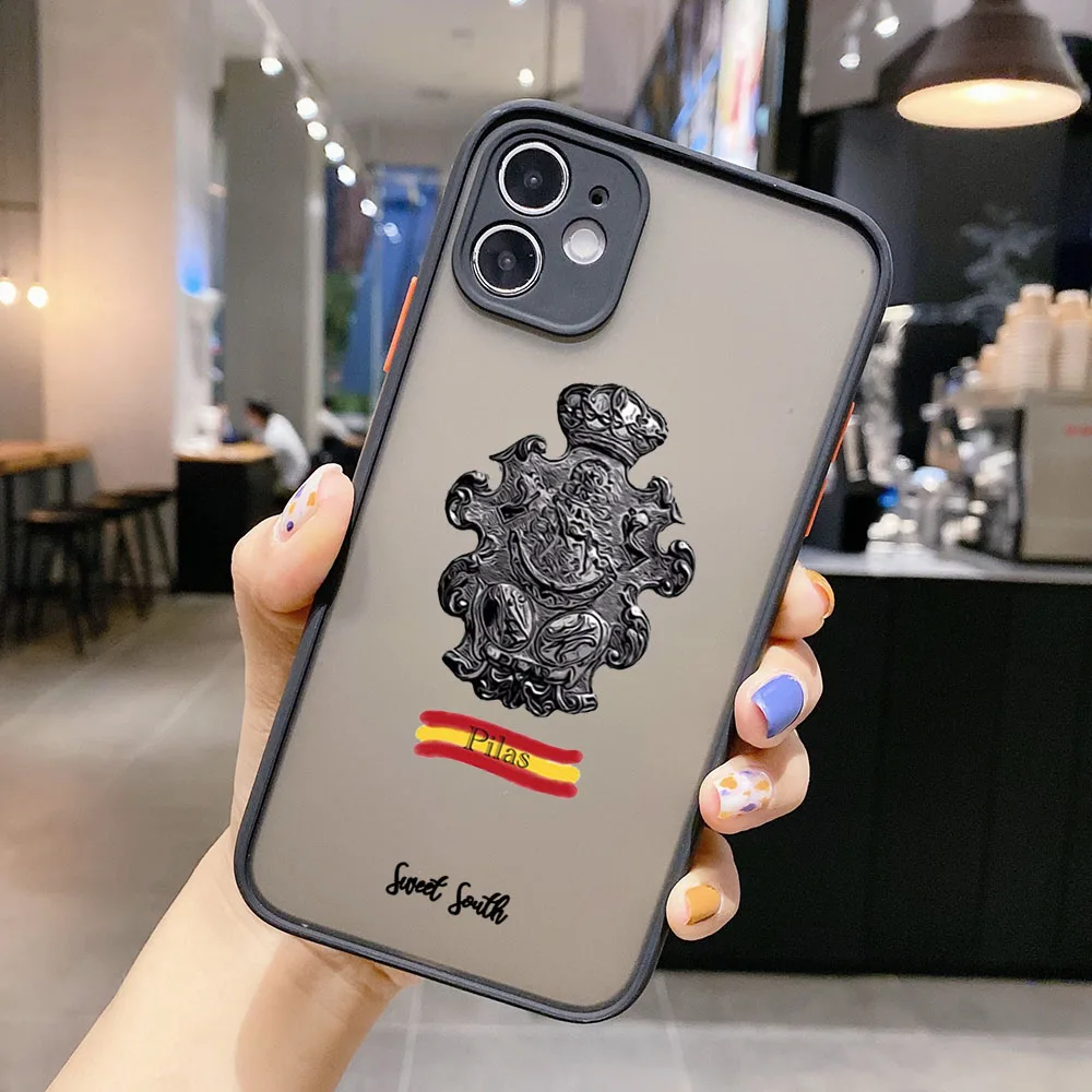 Matte Phone Case for iphone 14 15 Pro XS Max 13 8 7 Plus 12 11 XR X SE Christ Badge Church Flag Art Translucent Case Funda Shell