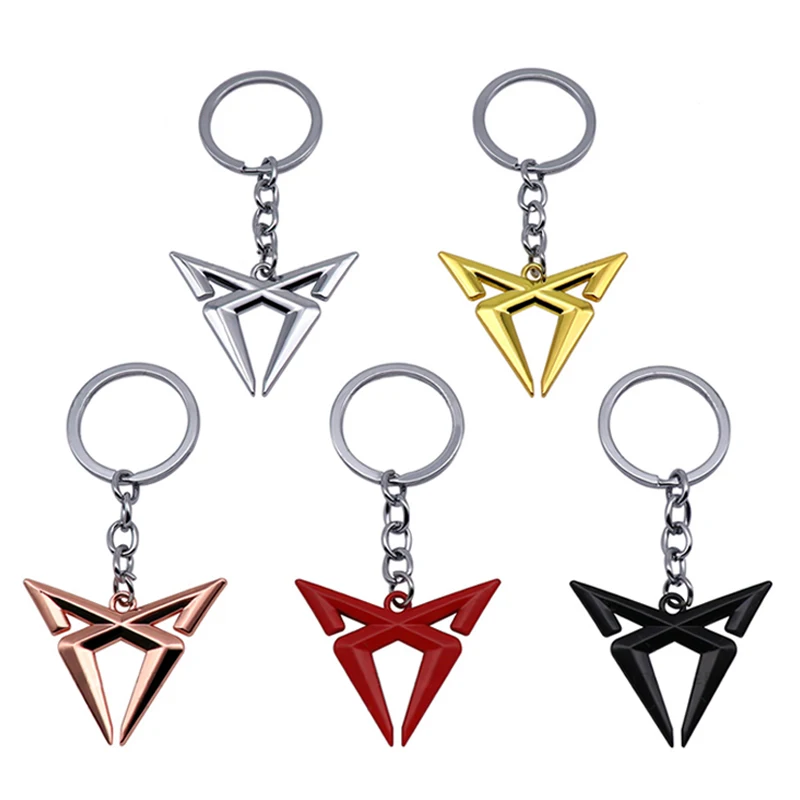 3D Metal Car Key Ring V Shape Badge Car Key Chain for Cupra Keychain Ateca Leon Altea Seat Arona Car Styling Auto Accessories