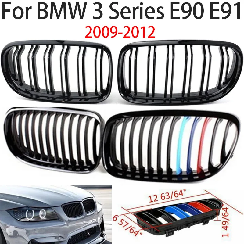 

For BMW 3 Series E90 E91 2009-2012 325xi 320i 325i 325i 328i 330i 335i Car Front Kidney Grille Hood Front Bumper Radiator Grill