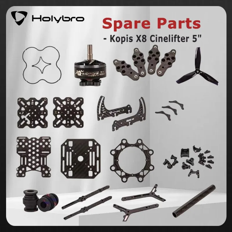 

Kopis X8 Cinelifter 5 дюймов 5-дюймовая клетка Holybro/канальные запасные части Верхняя/нижняя пластина Клетка из углеродного волокна 5055S-3 Пропеллер
