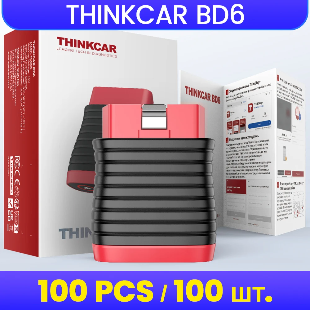 10-100 STUKS THINKCAR BD6 Volledig Systeem 5 Reset Levenslange Gratis Bluetooth Scanner Auto Diagnose Gereedschap Auto Code Lezer Voor Alle Auto's