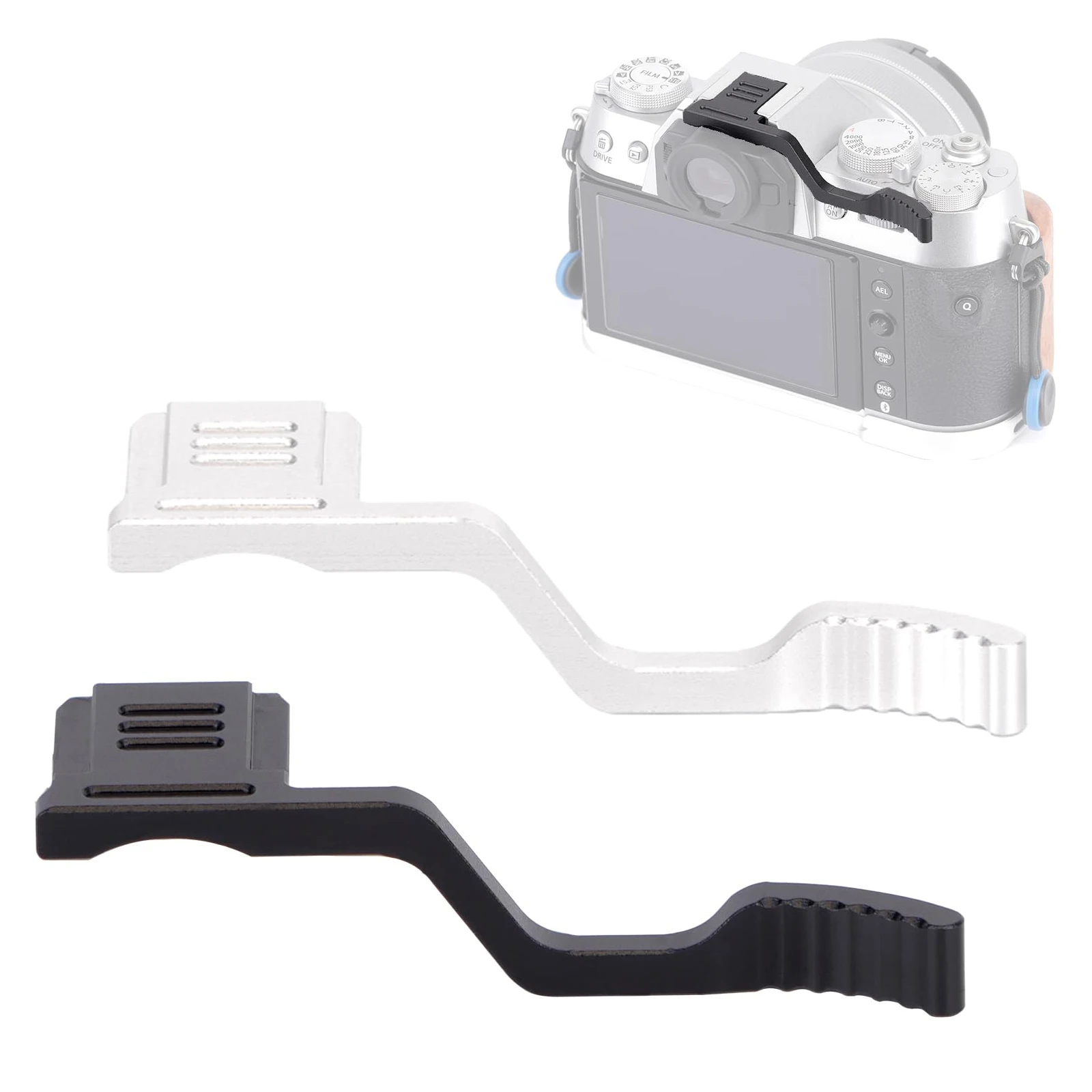 Thumb Up Grip for Fujifilm Fuji X-T50 XT50 Camera, Aluminum Alloy Metal Thumb Rest Support Grip with Hot Shoe Cover Protector