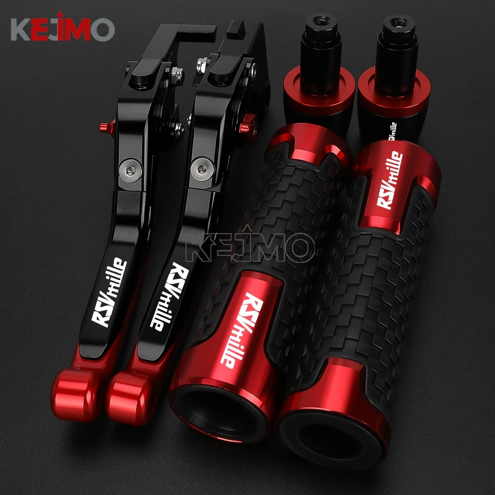 

CNC Motorcycle Adjustable RSV MILLE /R 2008 Brake Clutch Levers Handlebar Grips For Aprilia RSV 1000 Mille R 1999 2000 2001 2002