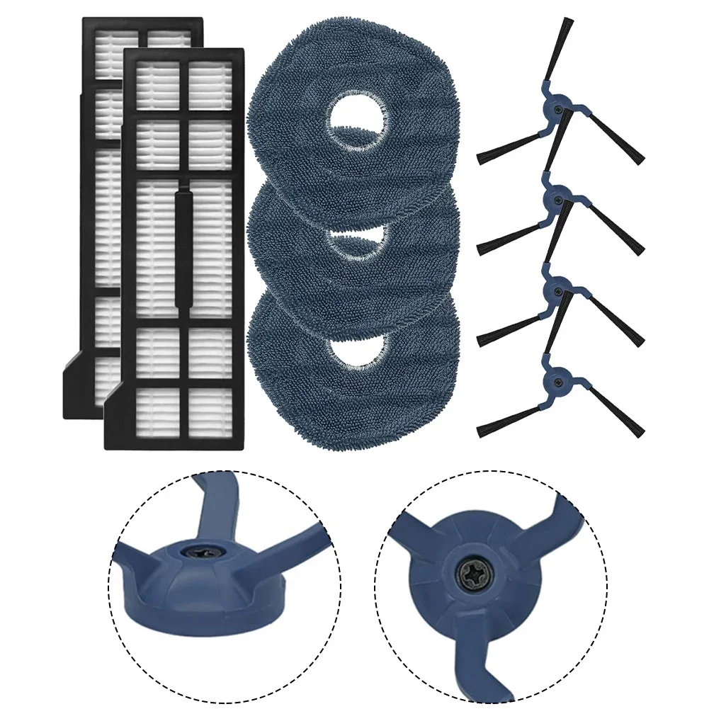 Kit de accesorios para aspiradora Eufy X10 Pro, cepillo lateral principal, filtro Hepa, mopa, almohadillas de tela, piezas de repuesto