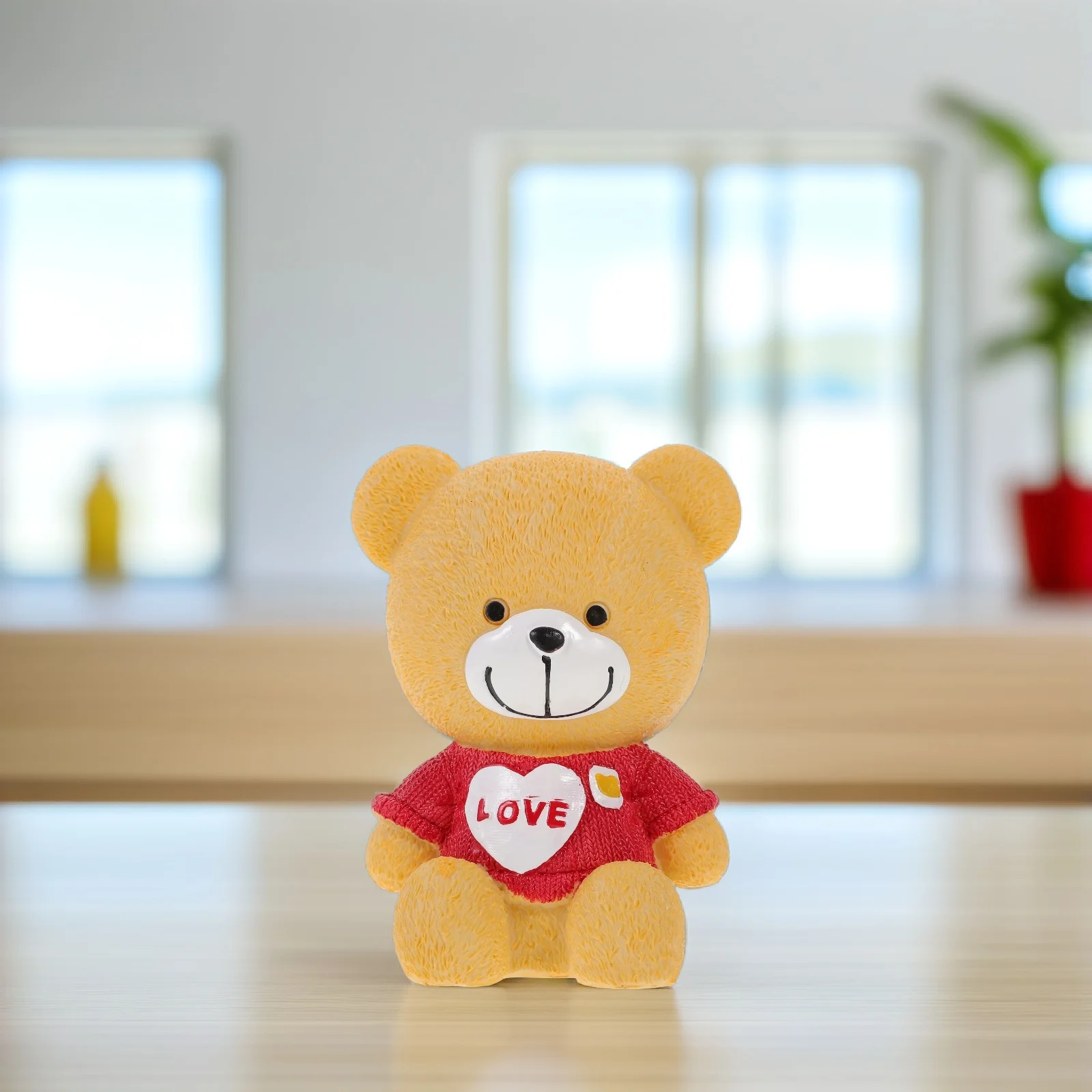 وعاء نقود على شكل دب من الراتنج على شكل حصالة للعملات النقدية لتوفير جرة زخرفية لطيفة للفتيات والأطفال هدية عيد الميلاد المنزلية