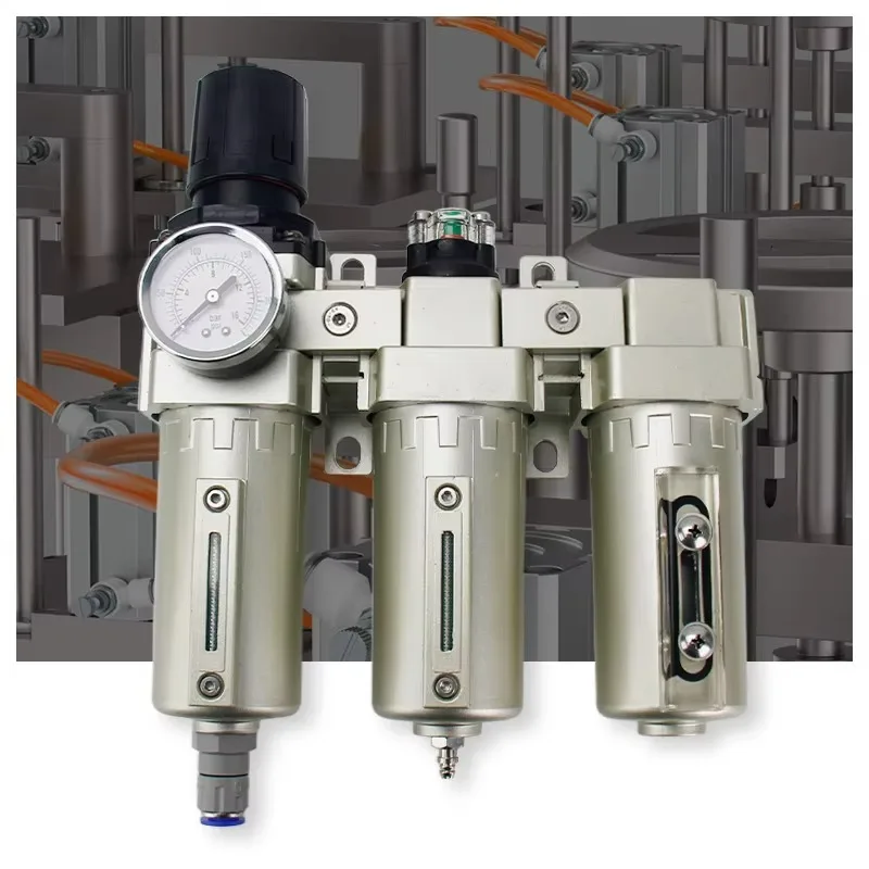 

1/2\" 3/4\" Auto-Draining Pneumatic Air Filter Regulator Lubricator Hot Sales 3 Units 4 Units 0.1um Air Pneumatic Parts