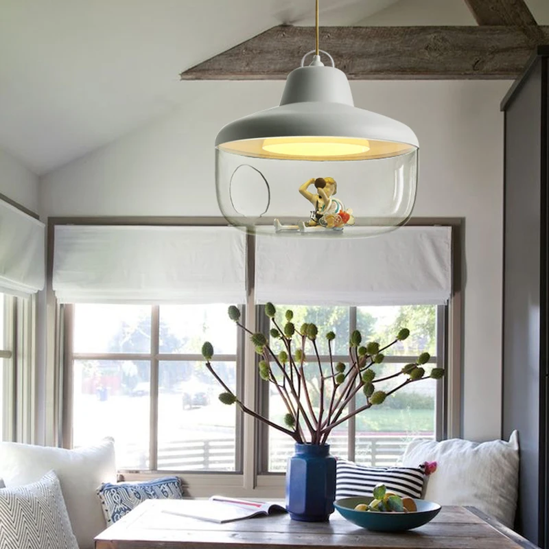 الشمال الجوف خارج الاكريليك الفن مصابيح متدلية شخصية الإبداعية مطعم بار متجر الملابس مصمم تركيبات الإضاءة LED #2