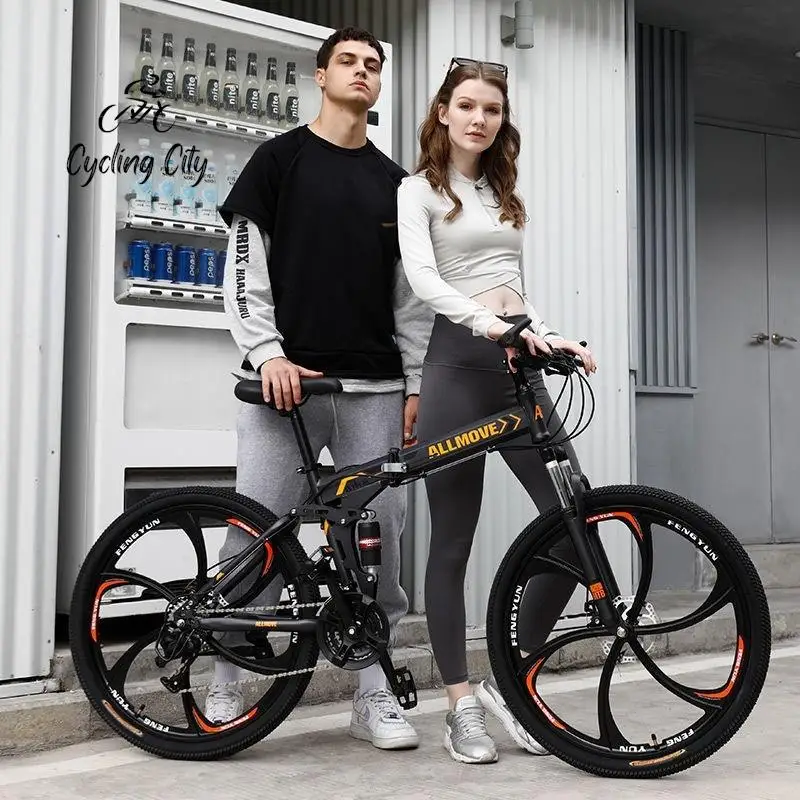 Bicycle Folding Bike 24 Inch 26 Inch Folding Mountain Bike Speed Change Racing Adult Adult Adult Student Female Male Excellent