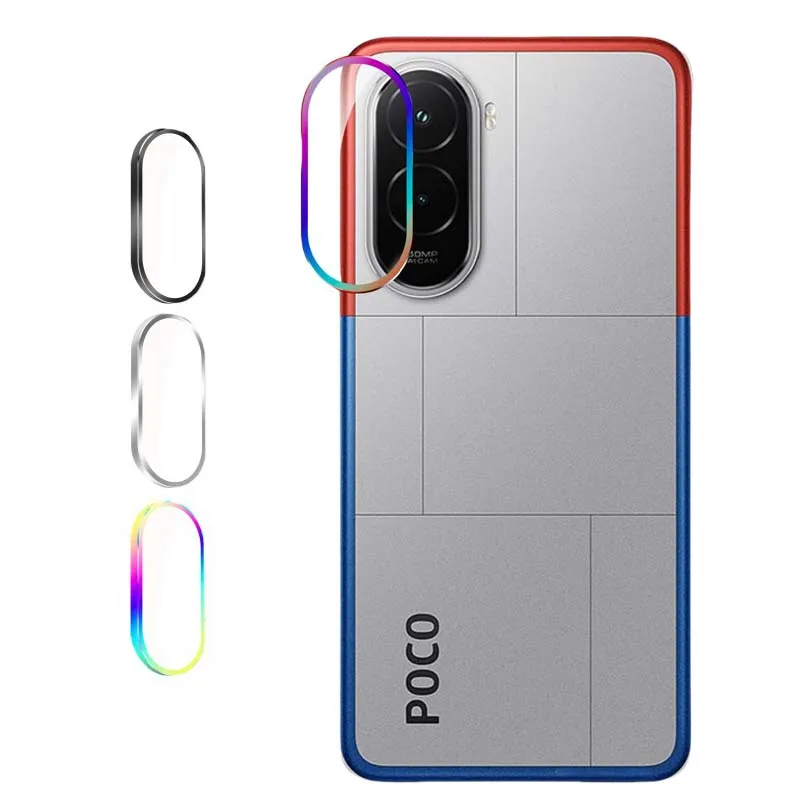 

for Xiaomi Poco M7 Plus Poco M7 4G Lens Protector Colorful Ring Tempered Glass Cover Anti Scratch Film Lens Cap Sticker