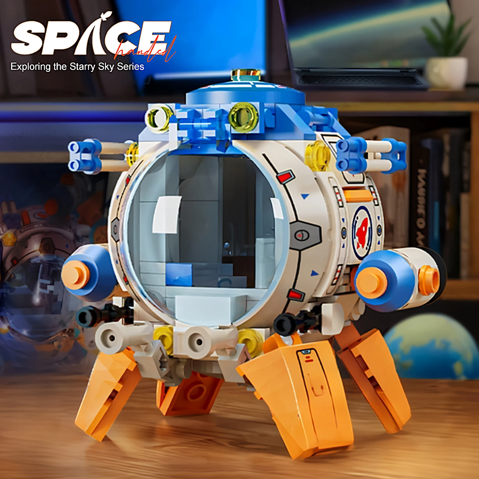 

Строительные блоки серии Space с капсулой астронавта и моделью ракеты MOC, сборные игрушки для детей, рождественские подарки для мальчиков и девочек