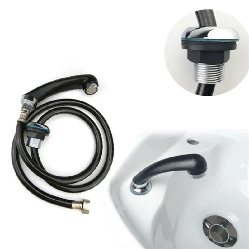 ABPQ-3X Tubo idraulico universale per rubinetto da 1/2 pollice di larghezza, rubinetto per letto shampoo doccia, alta densità, senza perdite, nero, flessibile