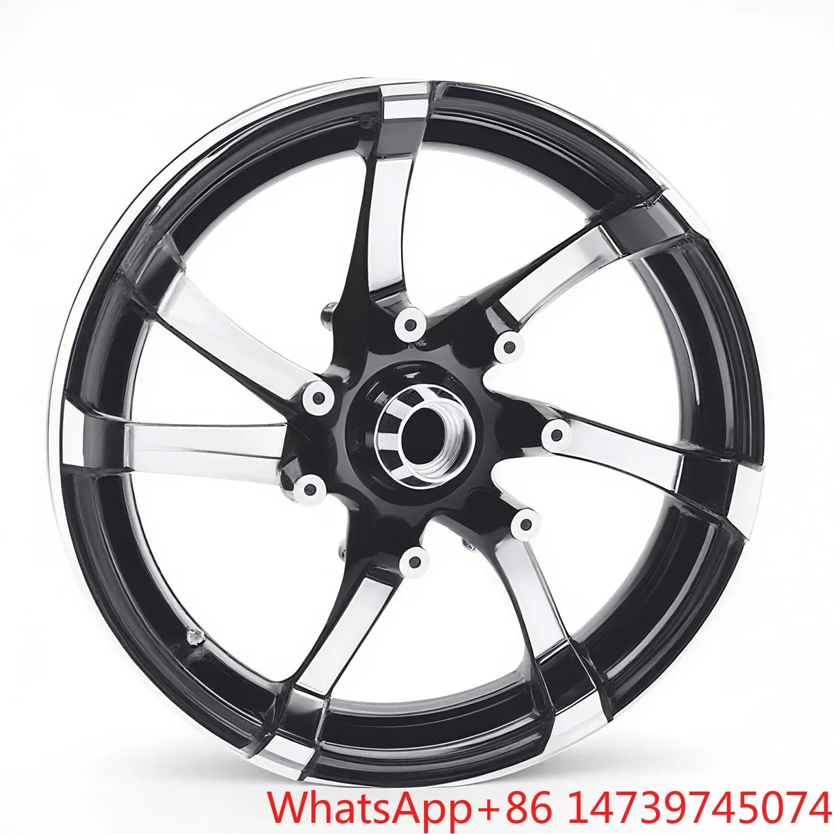 Black Aluminum Alloy Wheel Hub Accessories Front & Rear Compatible With For Harley 08-later FLSTF FLSTFB FLSTFBS New Motorcycles