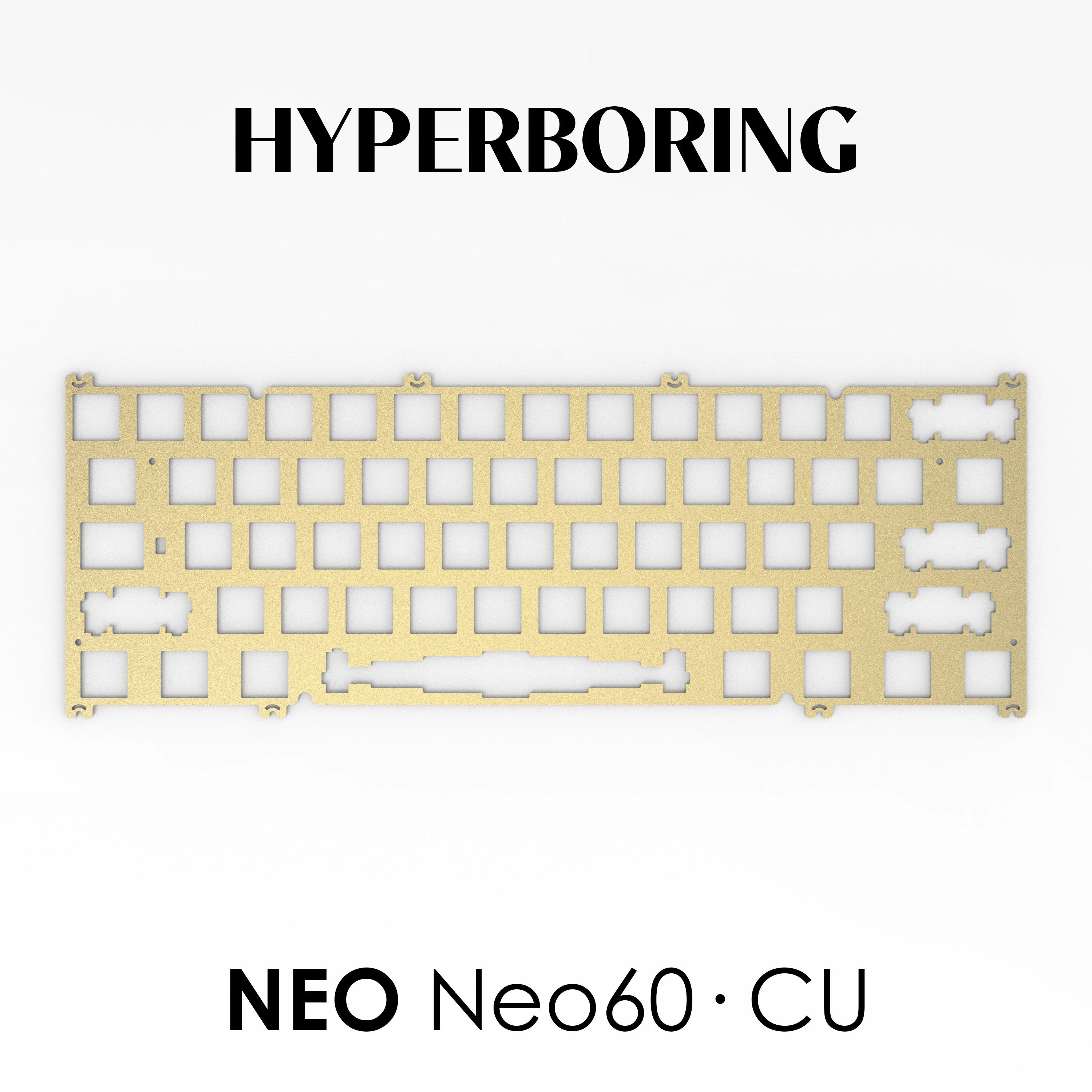 Neo60 CU メカニカルキーボードプレート PC PP FR4 アルミニウム CF